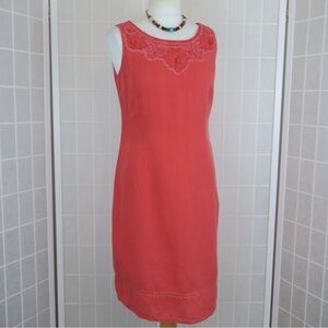 Per Una Coral Lace Midi Dress
